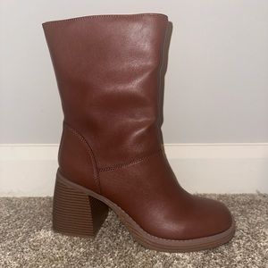 Sun + Stone Brown Leather Boots